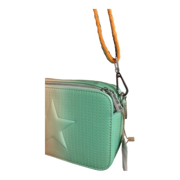 Vintage Havana perforated peach ombre   crochet adjustable strap crossbody bag‎ - Picture 8 of 15